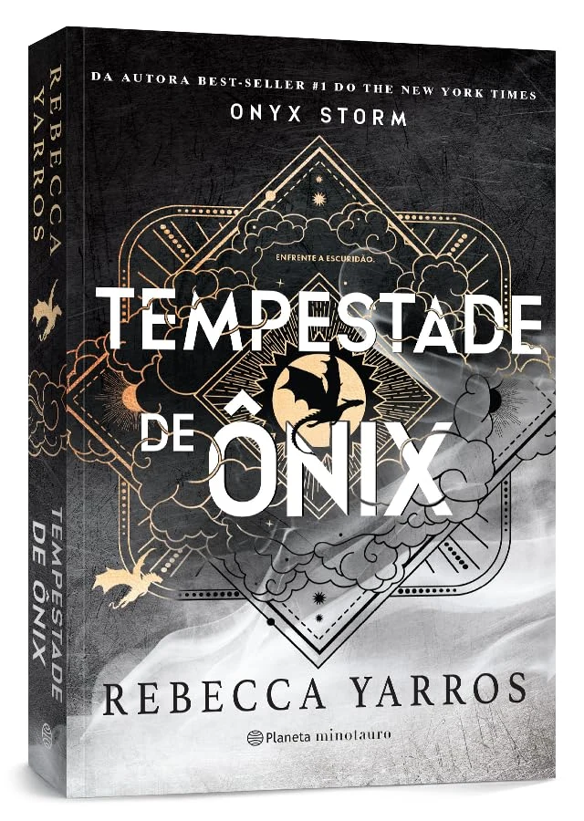 Capa da edição física de Tempestade de Ônix, de Rebecca Yarros