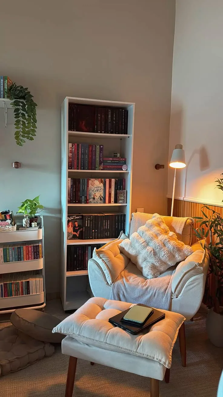Estante de livros - cantinho de leitura